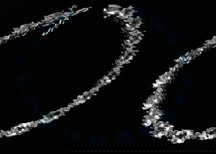 Mint Sterling Silver 13.5cttw Topaz Diamond Tennis Bracelet 7.5": Guaranteed Solid 925 Sterling Silver, in Excellent Condition