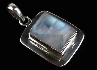 Mint Big Vint Sterling Silver Stunning Moonstone Pendant