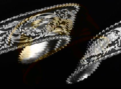 Big Stunning Vint Montana Silversmiths Cuff Bracelet 7-8": excellent condition