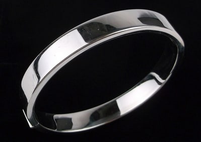 Stunning Vint Thick Heavy Sterling Silver Bracelet 7.5"