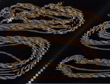 Mint 1960s Vendome Paris Runway 3 Chain Necklace 52"