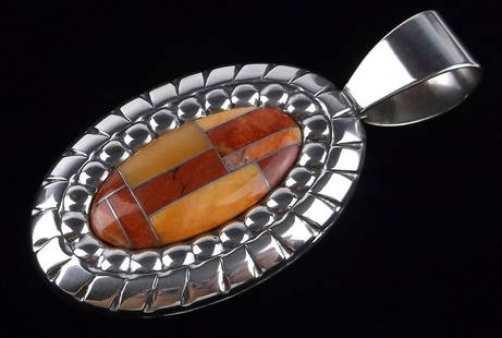 New Very Big Carolyn Pollack Sterling Spiny Oyster Pendant: Solid Sterling Silver Guaranteed, in Brand New Never Worn Condition.