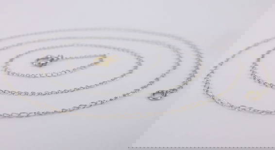 Mint Vint 1960s 14kt White Gold Chain Necklace 16.5": 14kt gold in excellent condition