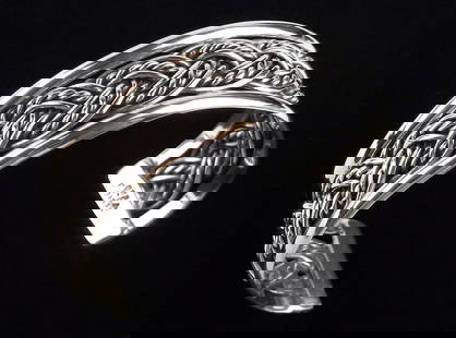 Mint Vint Thick Heavy 1970s Taxco Sterling Cuff Bracelet FP13 7-8": Guaranteed Solid 925 Sterling Silver, in Excellent Condition