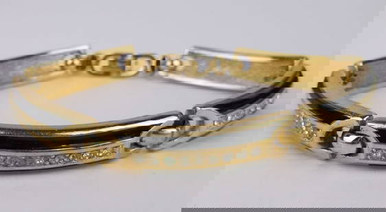 Mint Vintage Christian Dior Enameled Crystal Bracelet 7.5": Mint Condition, In Like New Condition, Perfect