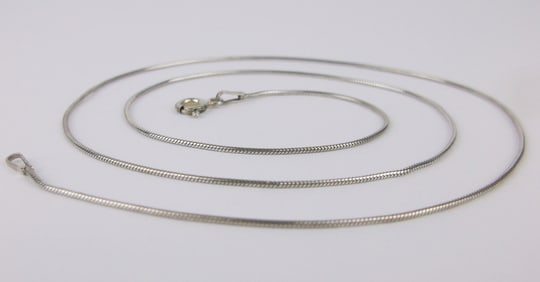 Mint Vintage Italian Sterling Silver Chain Necklace 18"