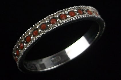 Mint Vintage Sterling Silver Surround Band Ring 9