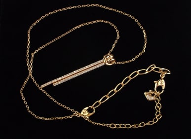 New Vintage Swarovski Crystal Signed Necklace 19"