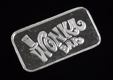 New Vint .999 Fine Silver Willy Wonka Bar