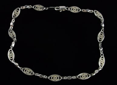Mint Vintage Sterling Silver Bracelet or Anklet 10"