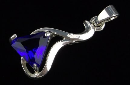 Mint Vintage Sterling Silver Gemstone Drop Pendant