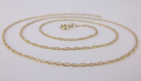 Mint Vintage Gold Over Sterling Helix Chain Necklace 18"