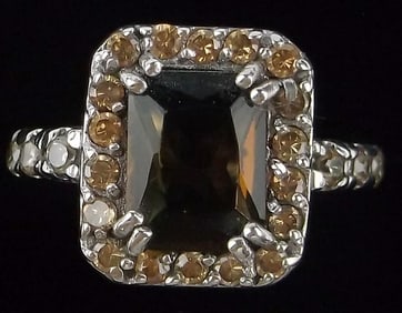Mint Vintage Thick Sterling Silver Cocktail Ring 7