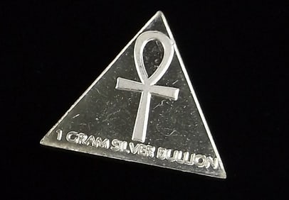 New Vintage Egyptian .999 Fine Silver Triangle Bar
