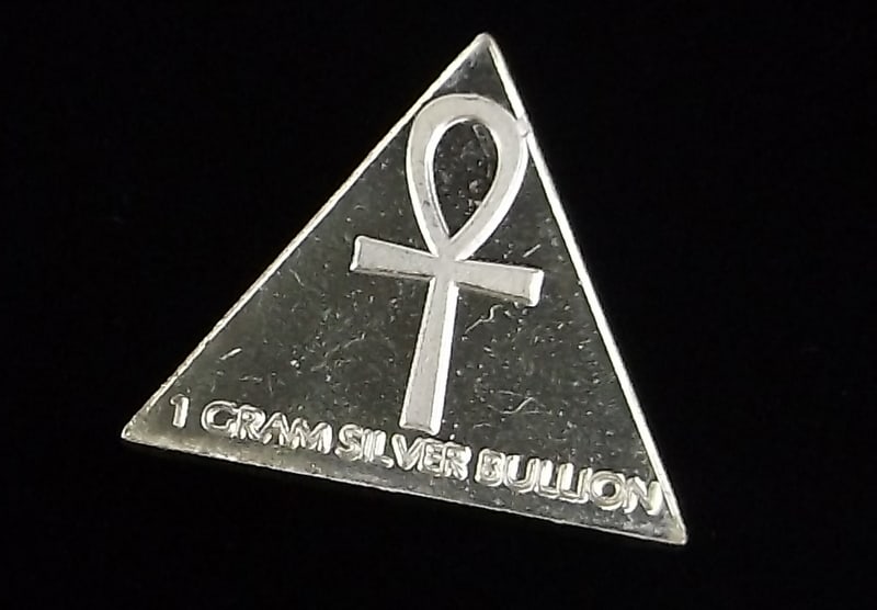 New Vintage Egyptian .999 Fine Silver Triangle Bar (1 of 2)