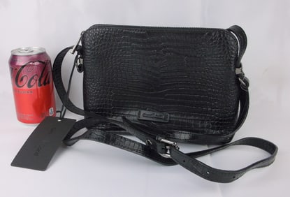 New NWT Gianni Fonti Italian Leather Crossbody Handbag $250