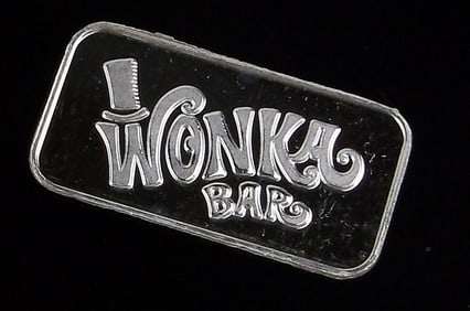 New Vint .999 Fine Silver Willy Wonka Bar
