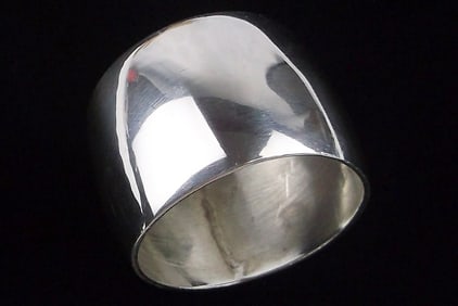 Mint Vintage Wide Sterling Silver Band Ring 8