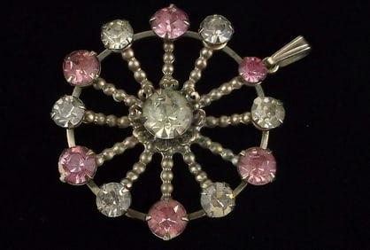 Mint Vintage 1950s Rhinestone Pendant