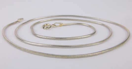 Stunning Vintage Italian Sterling Silver Chain Necklace 18"