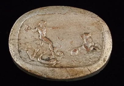 Stunning Antique 1800s Roman Intaglio Cameo Medallion