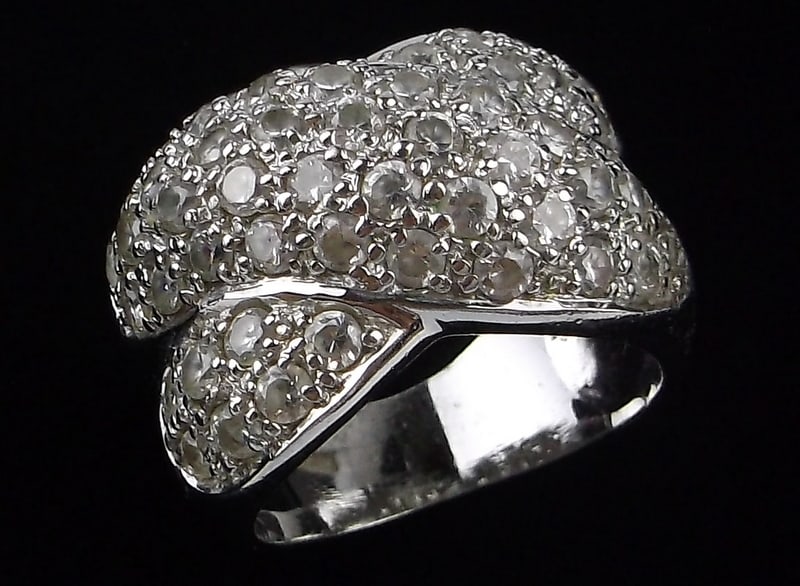 Stunning Vintage Thick Heavy Sterling Silver Cocktail Ring 6 (1 of 3)