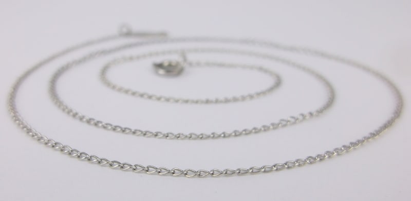 Stunning 1950s Marvel Sterling Silver Chain Necklace 17.5": Guaranteed Solid 925 Sterling Silver, in Excellent Condition