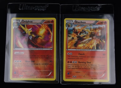 Mint 2014 Pokemon Blaziken Delphox Rare Holo Card Lot