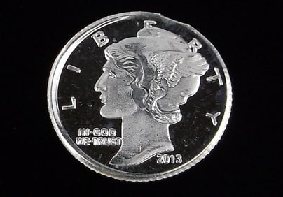 New Vintage Mercury .999 Fine Silver Coin