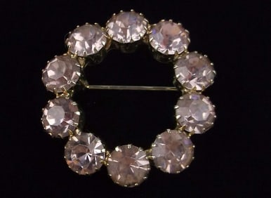 Mint Vintage 1950s Rhinestone Brooch