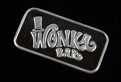New Vint .999 Fine Silver Willy Wonka Bar