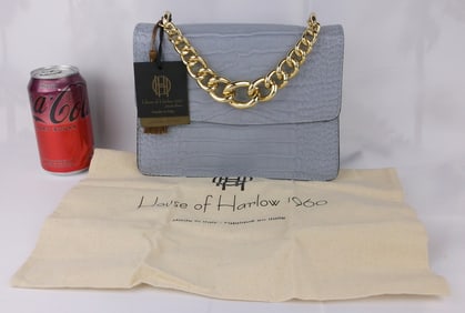 New NWT House of Harlow Italian Leather Handbag Purse $450