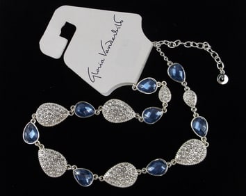 New Gloria Vanderbilt Rhinestone Necklace 20" $28