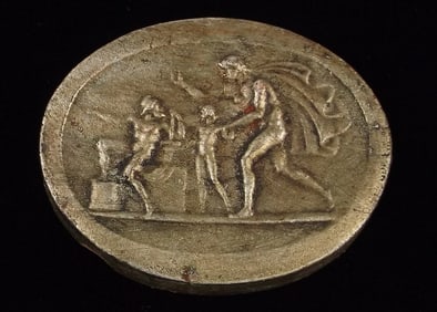 Stunning Antique 1800s Roman Intaglio Cameo Medallion