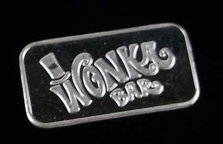 New Vint .999 Fine Silver Willy Wonka Bar