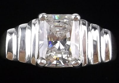 Mint Vintage Thick Sterling Silver Cocktail Ring 7