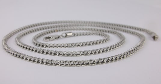 Mint Vint Heavy Italian Sterling Silver Chain Necklace 27.5"