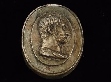 Stunning Antique 1800s Roman Intaglio Cameo Medallion