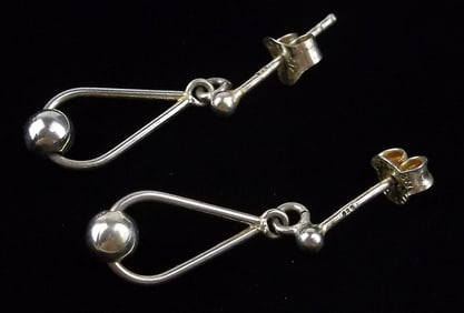 Stunning Vintage Sterling Silver Drop Earrings