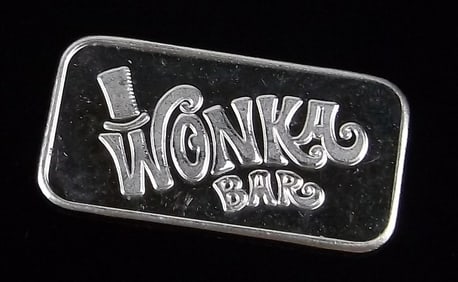 New Vint .999 Fine Silver Willy Wonka Bar