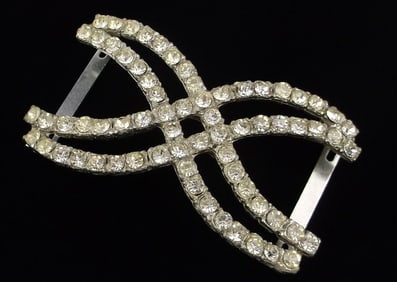Stunning Antique 1940s Rhinestone Belt Buckle