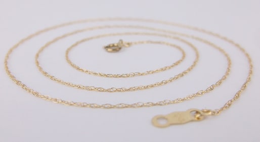 New Vintage Italian 10kt Gold Chain Necklace 18"