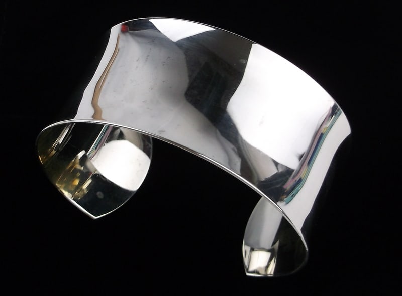 Big Mint Vintage Sterling Silver Cuff Bracelet 7-8": Guaranteed Solid 925 Sterling Silver, in Excellent Condition