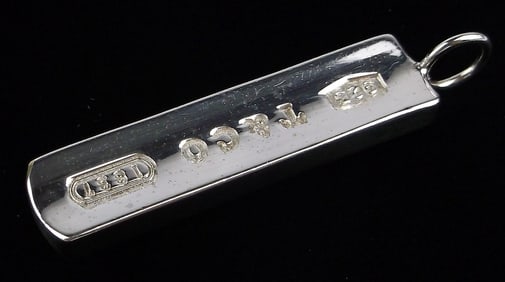 Mint Boxed Big Thick Tiffany & Co Sterling Silver Bar Pendant Vint