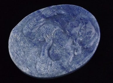 Mint Vintage Lapis Cameo Cabochon