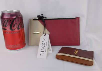 New NWT Thacker Leather Wallet Set $128