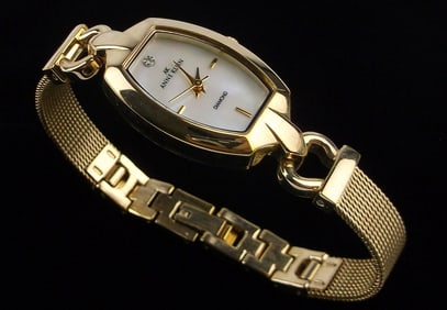 Mint Anne Klein Diamond Wristwatch Works Great