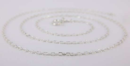 New Vintage Italian Sterling Silver Chain Necklace 18"