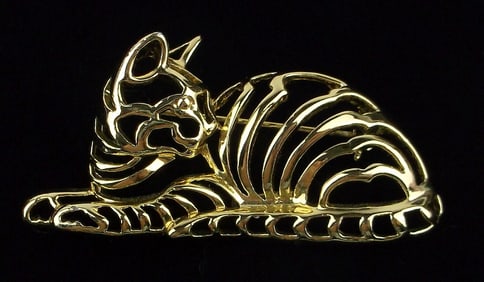 Mint Vintage Danecraft Cat Brooch