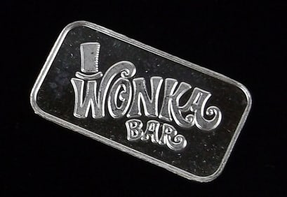 New Vintage Willy Wonka .999 Fine Silver Bar